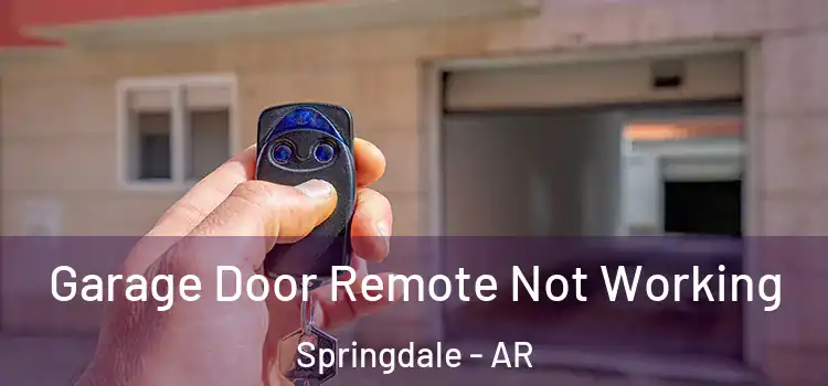  Garage Door Remote Not Working Springdale - AR